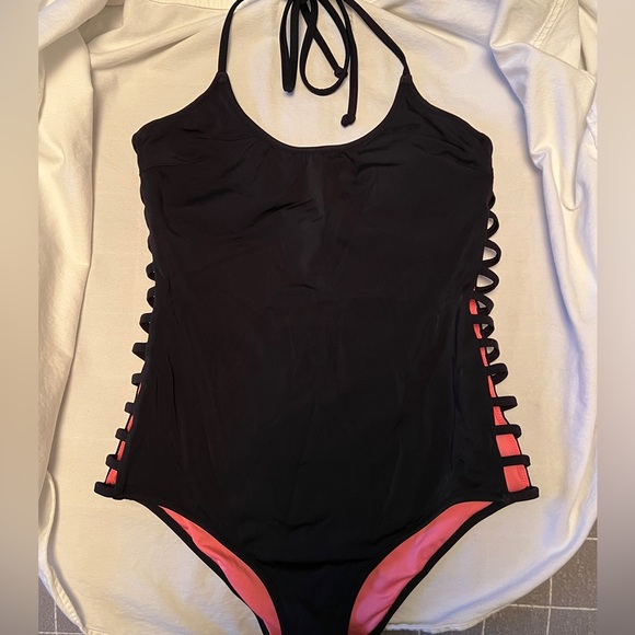 PINK One Piece Swim Suit - Picture 1 of 3